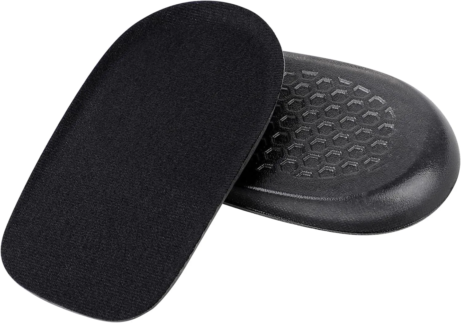 1/2 Inch Heel Lifts for Leg Length Discrepancy Gel Height Increasing Insoles Soft Shoe Lifts for Women Men Uneven Legs Comfort Half Foot Insoles for Heel Pain, Black