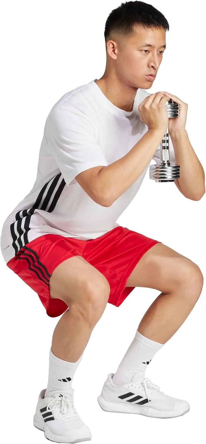 adidas Men's Train Essentials Piqu?? 3-Stripes Shorts