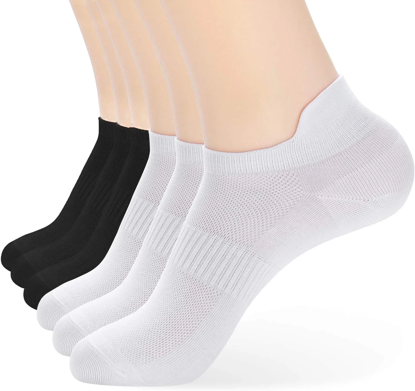 ATBITER Ankle Socks Womens and Men Thin Athletic Running Low Cut No Show Socks With Heel Tab 6-10 Pairs