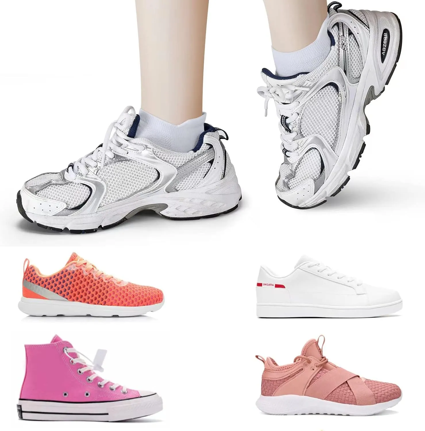 ATBITER Ankle Socks Womens and Men Thin Athletic Running Low Cut No Show Socks With Heel Tab 6-10 Pairs