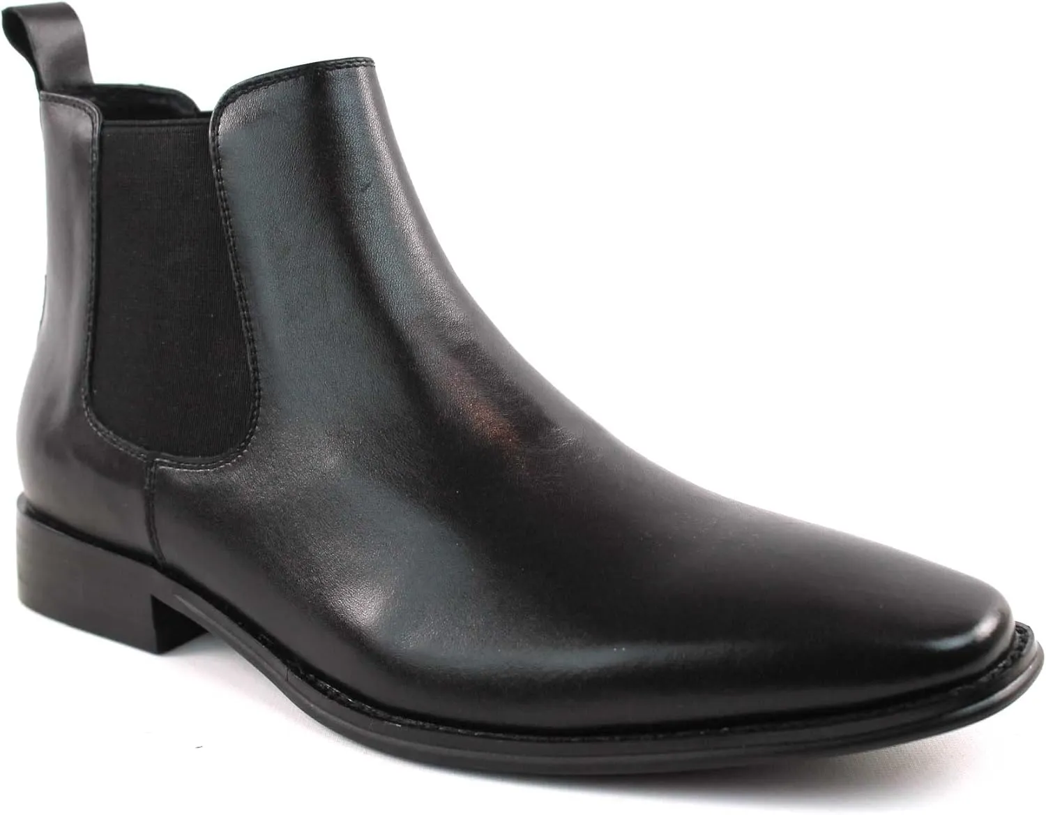 AZAR MAN Men's Chelsea Boots Genuine Leather Suede Dress Almond Toe