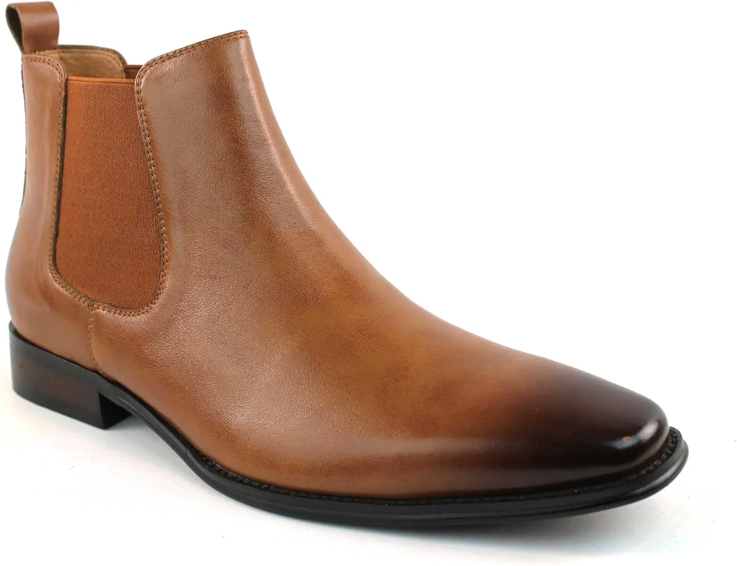AZAR MAN Men's Chelsea Boots Genuine Leather Suede Dress Almond Toe