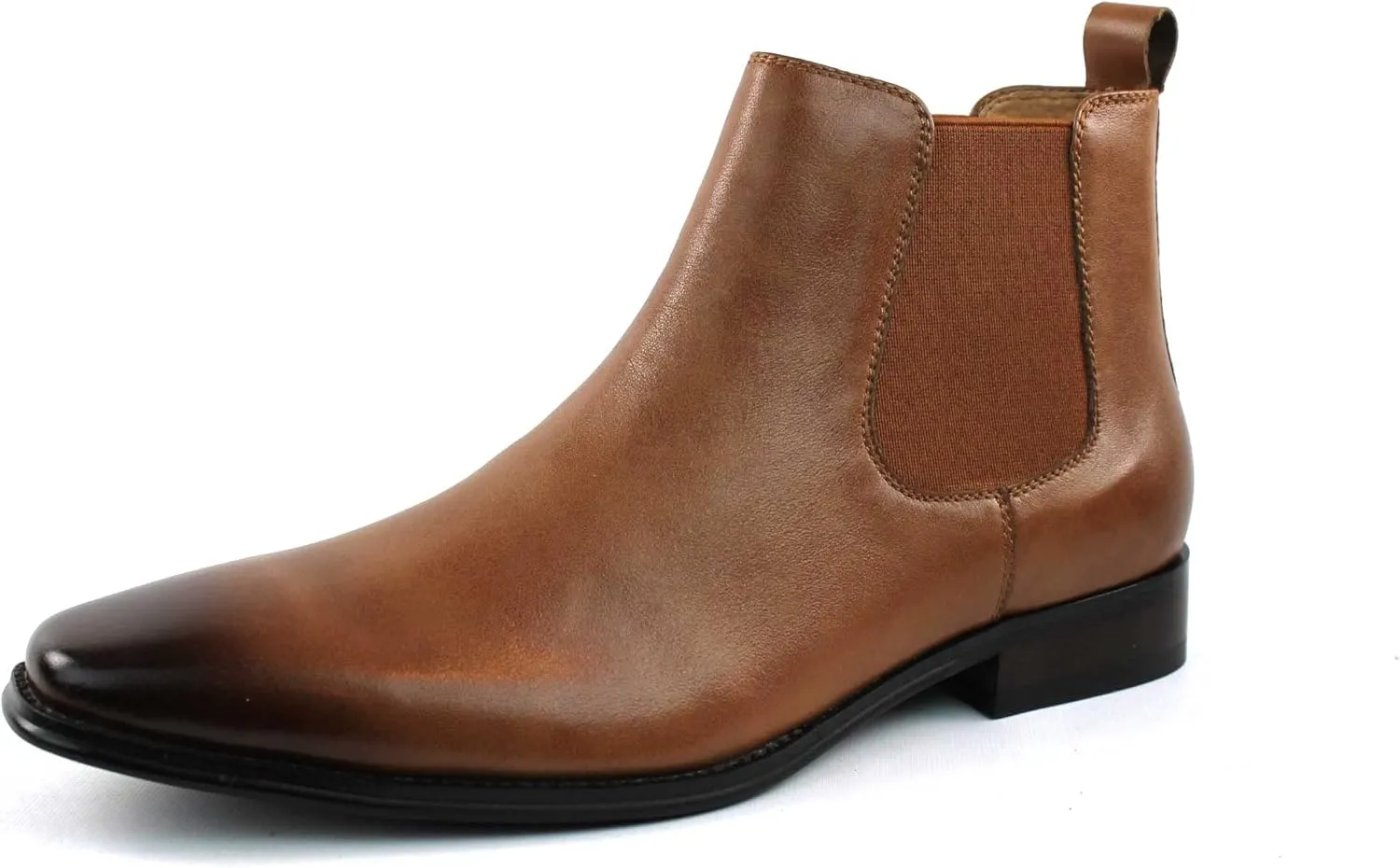 AZAR MAN Men's Chelsea Boots Genuine Leather Suede Dress Almond Toe