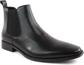 AZAR MAN Men's Chelsea Boots Genuine Leather Suede Dress Almond Toe