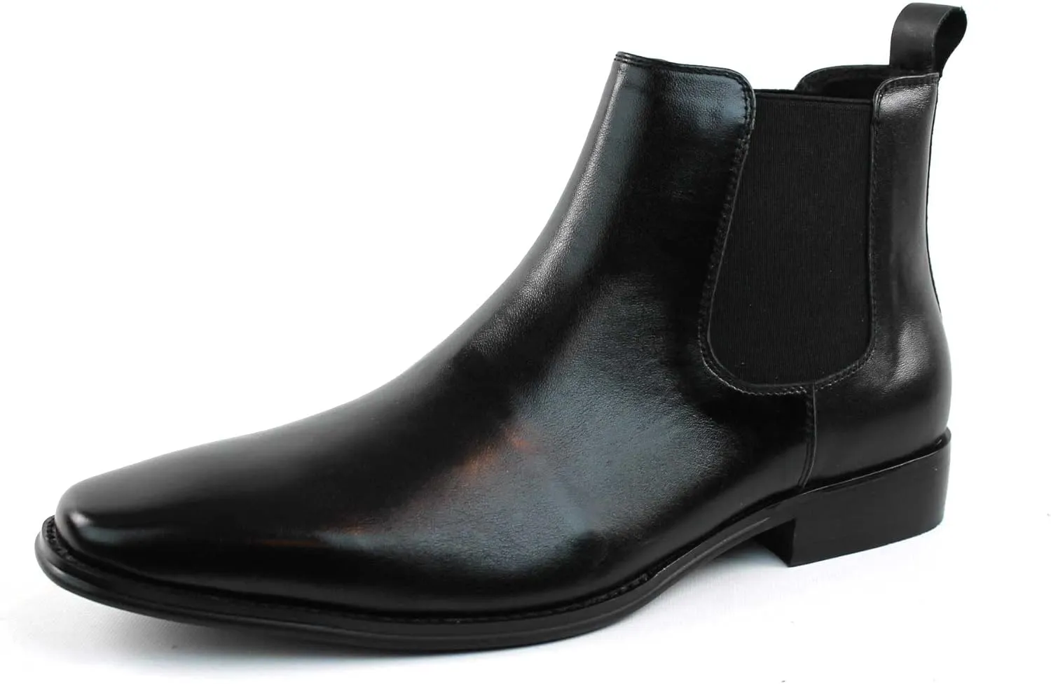 AZAR MAN Men's Chelsea Boots Genuine Leather Suede Dress Almond Toe