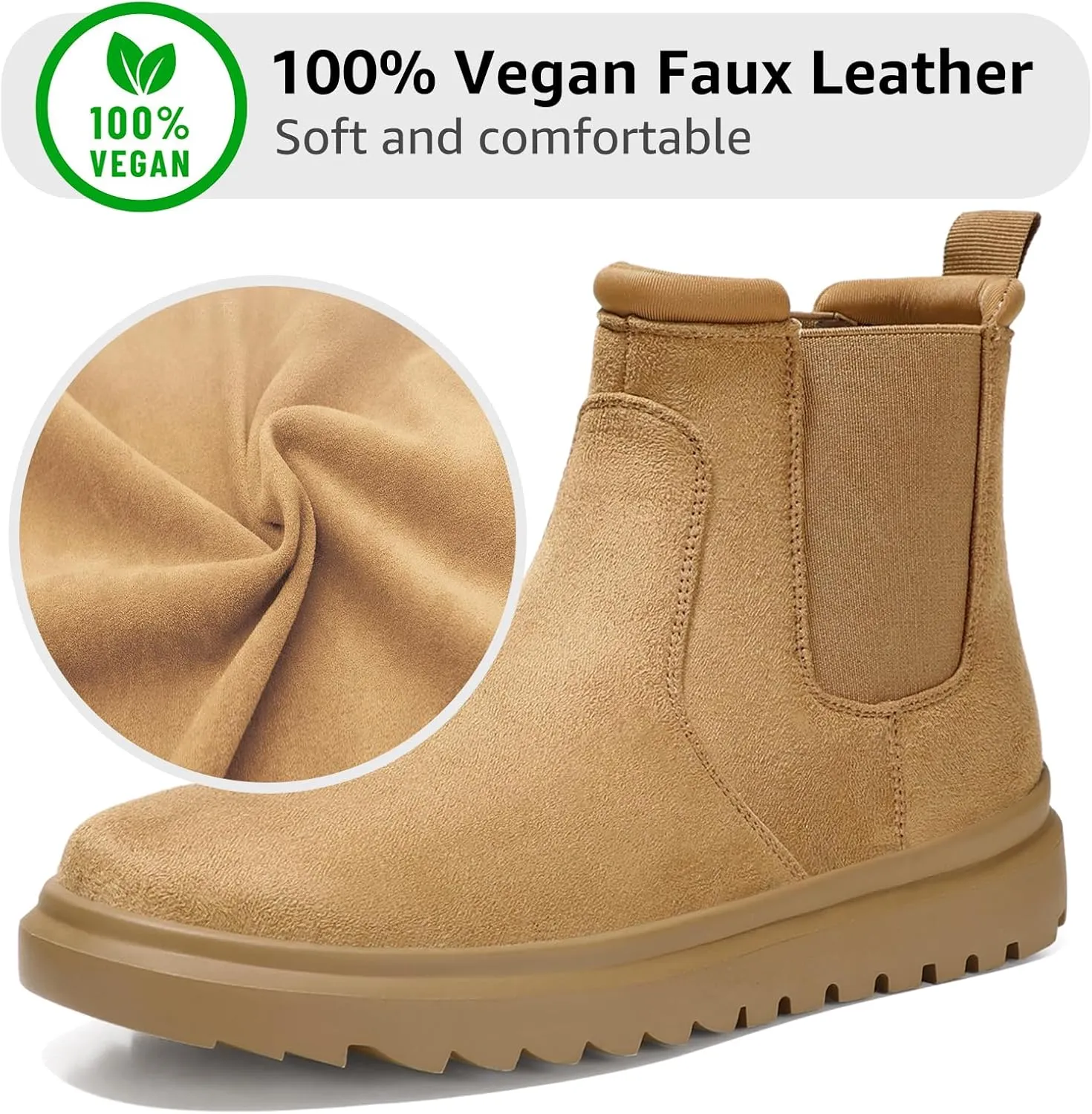Bacia Women's Comfy Ankle Slip On Boots Fashion Suede Fall Chelsea Boot