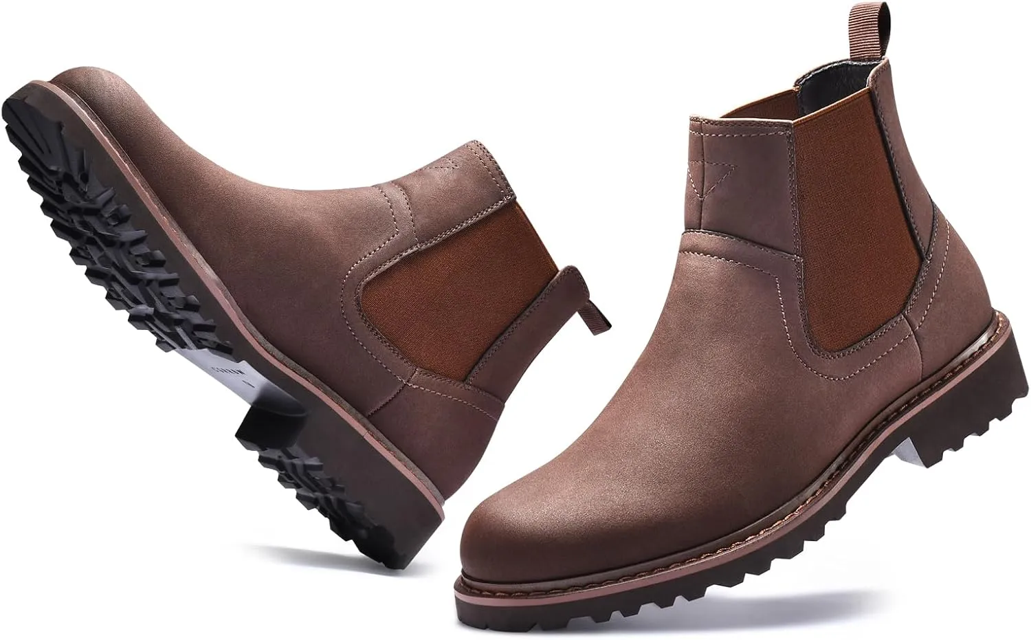 CGRRBW Men's Chelsea Boots Faux Leather Casual Boots for Men