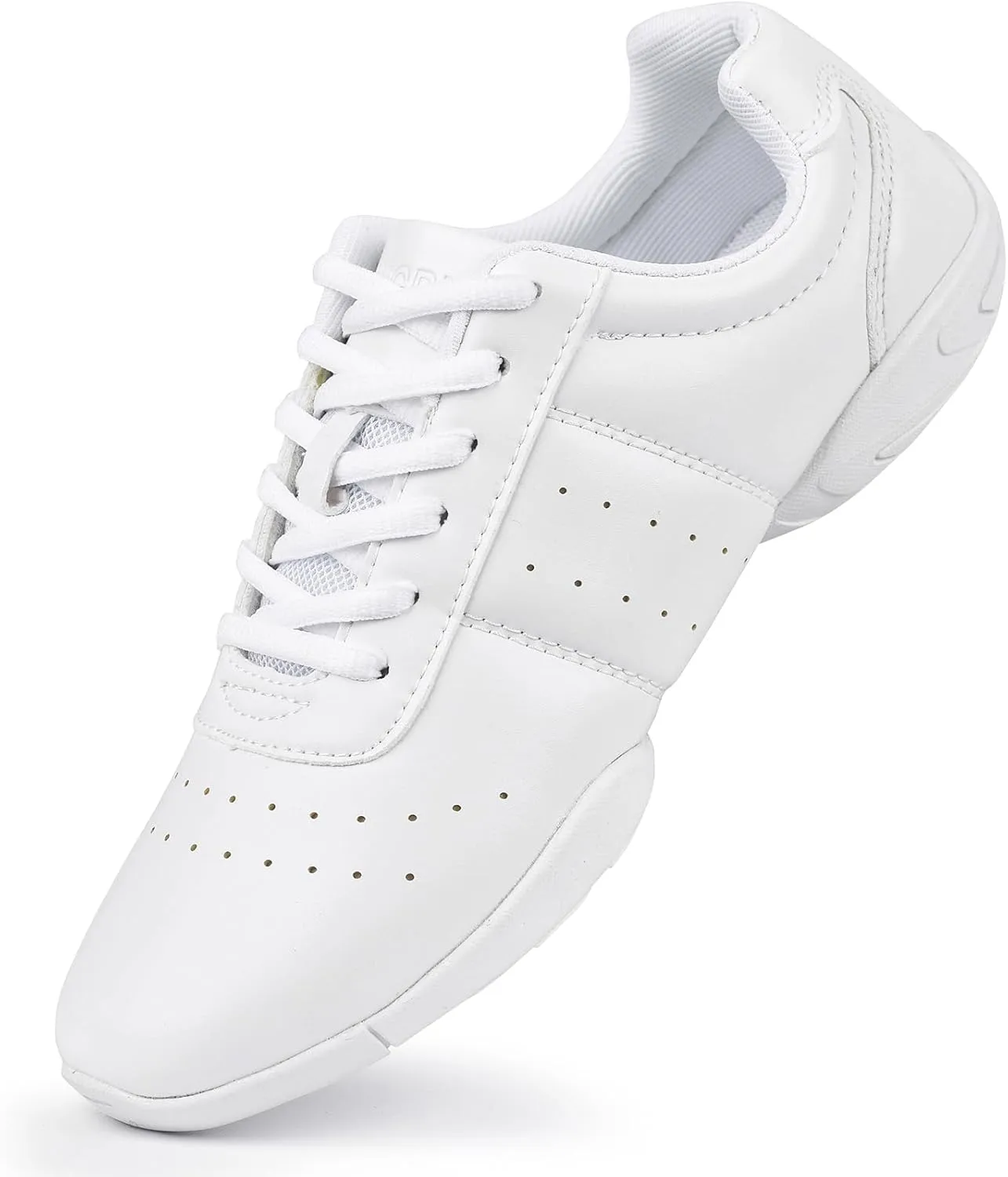 Cheer Shoes for Youth Girls White Cheerleading Athletic Dance Shoes Tennis Sneakers for Competition Sport Training