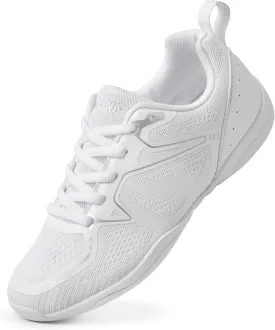 Cheer Shoes for Youth Girls White Cheerleading Athletic Dance Shoes Tennis Sneakers for Competition Sport Training