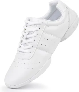 Cheer Shoes for Youth Girls White Cheerleading Athletic Dance Shoes Tennis Sneakers for Competition Sport Training