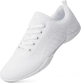 Cheer Shoes for Youth Girls White Cheerleading Athletic Dance Shoes Tennis Sneakers for Competition Sport Training