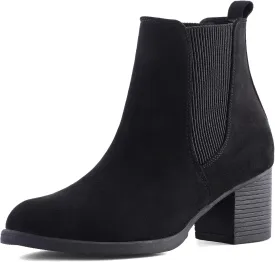 COASIS Women's Chelsea Boots Chunky Block Heel Slip On Ankle Booties with Elastic Sided