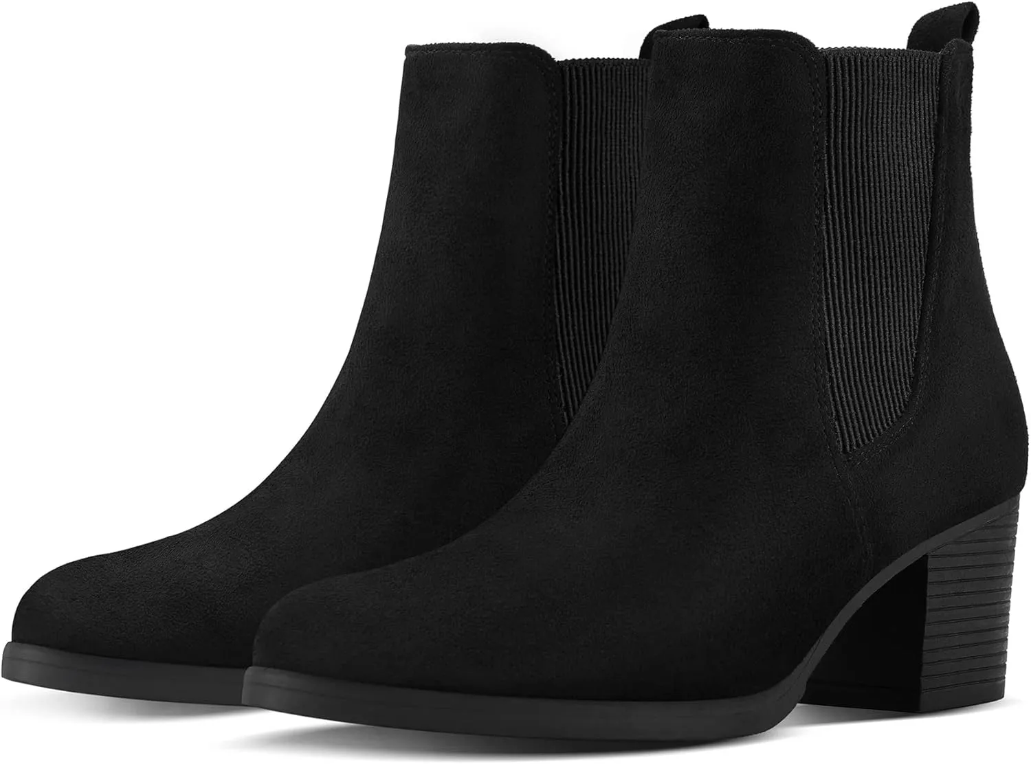 COASIS Women's Chelsea Boots Chunky Block Heel Slip On Ankle Booties with Elastic Sided