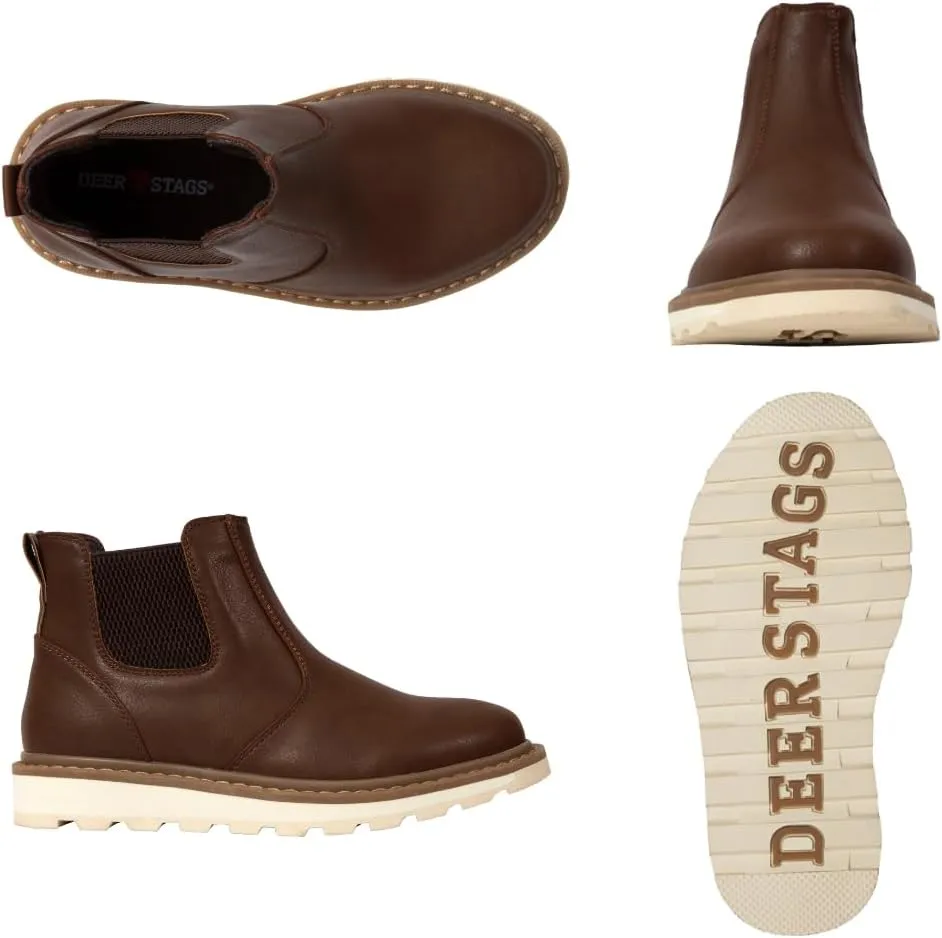 Deer Stags Kids Unisex Brown Leather Casual Winter Bootie 9 Months