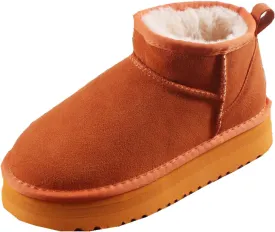Gegefur Women's Platform Classic Boots Faux Fur Lined Ankle Snow Boots