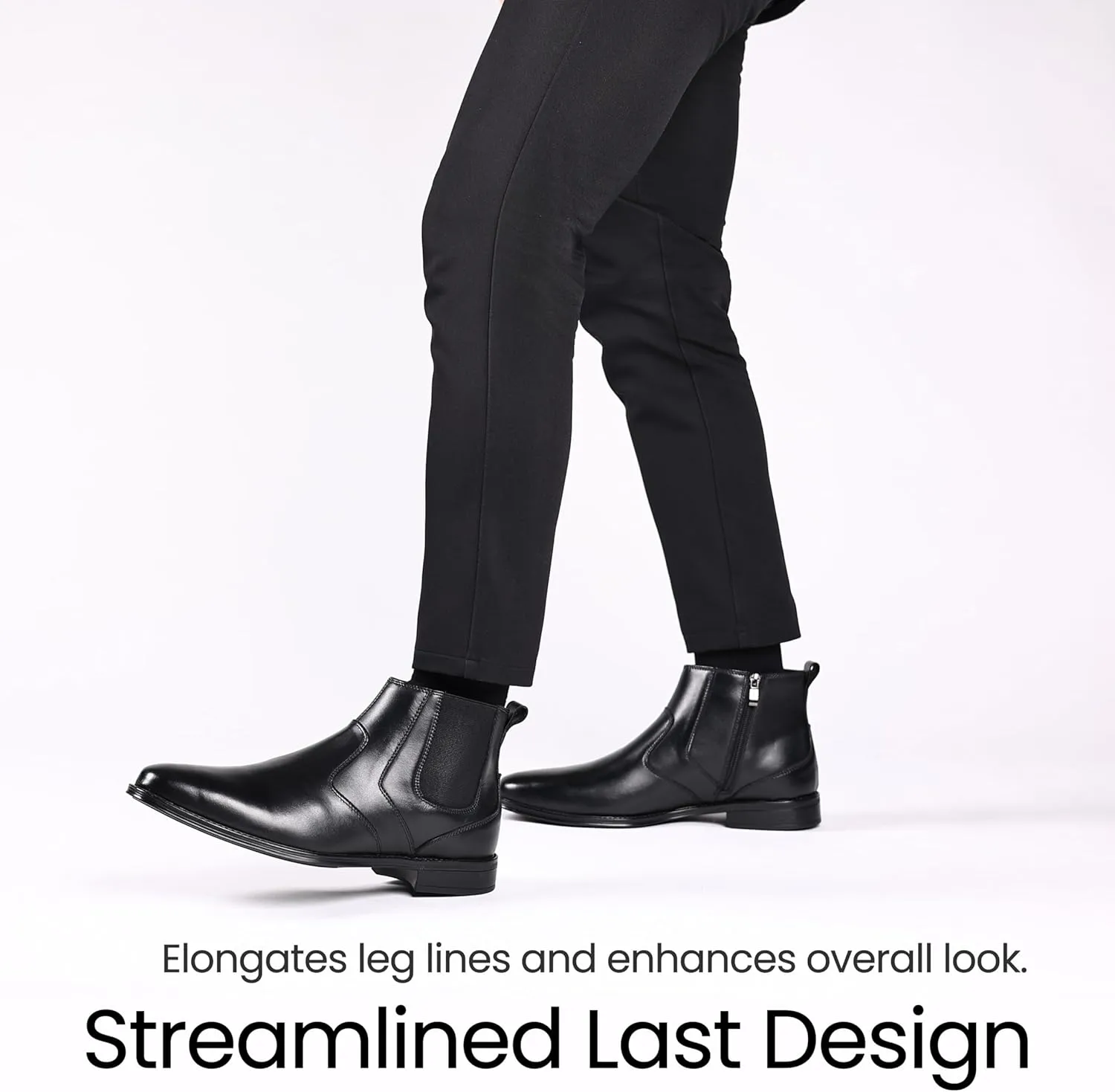 Holy dove Chelsea Boots Men  Genuine Leather,Chelsea Boots for Men with Side Zipper, Casual Slip-On Ankle Boots, Chukka & Oxford Style Dress Boots