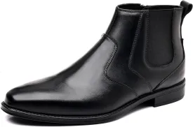 Holy dove Chelsea Boots Men  Genuine Leather,Chelsea Boots for Men with Side Zipper, Casual Slip-On Ankle Boots, Chukka & Oxford Style Dress Boots