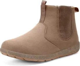 Hsyooes Womens Mens Chelsea Boots Minimalist Winter Snow Boots Wide Width Ankle Booties with Arch Support Slip-on Short Boot Shoes