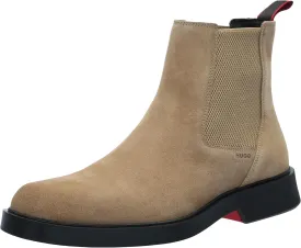 HUGO Men's Brushed Suede Slip on Chelsea Boot