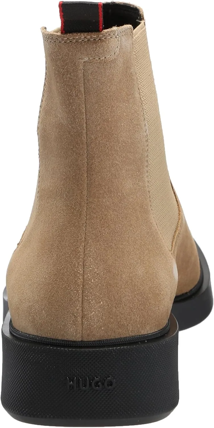 HUGO Men's Brushed Suede Slip on Chelsea Boot