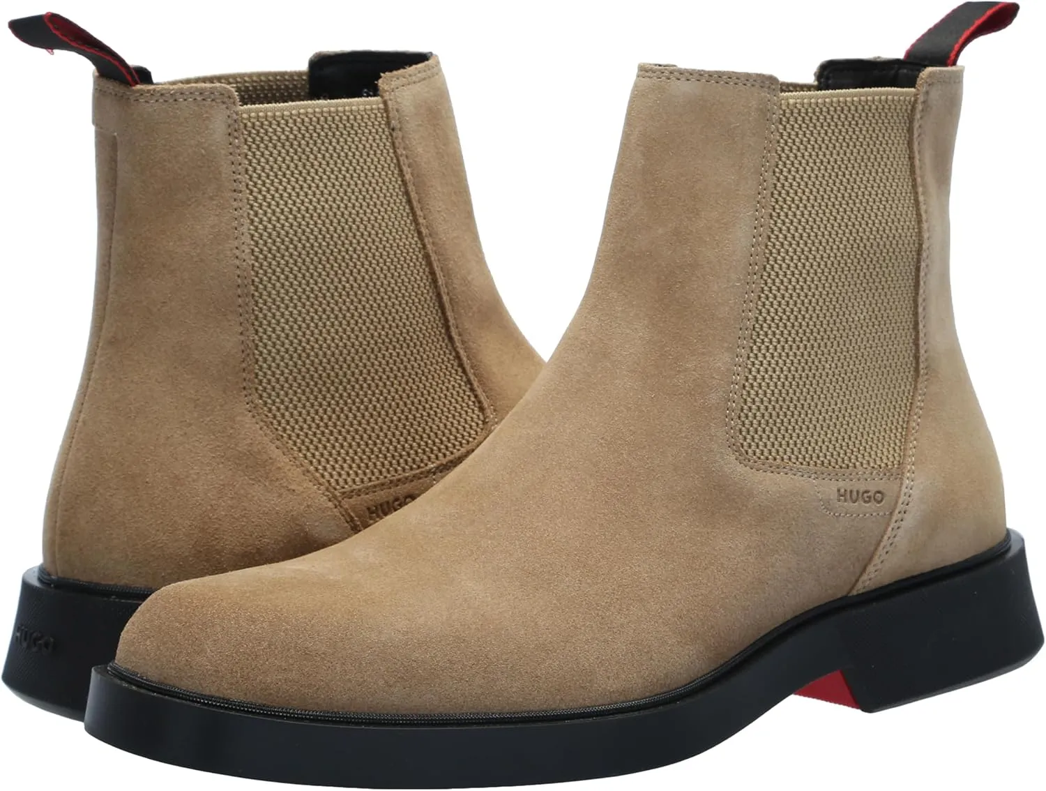 HUGO Men's Brushed Suede Slip on Chelsea Boot