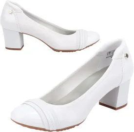 JENN ARDOR Womens Dress Pumps Ballet Chunky Heels for Women Round Toe Mid Square Block Heels Soft Slip On Pumps Shoes for Office Lady Dancer Wedding Shoes Youth 2inch