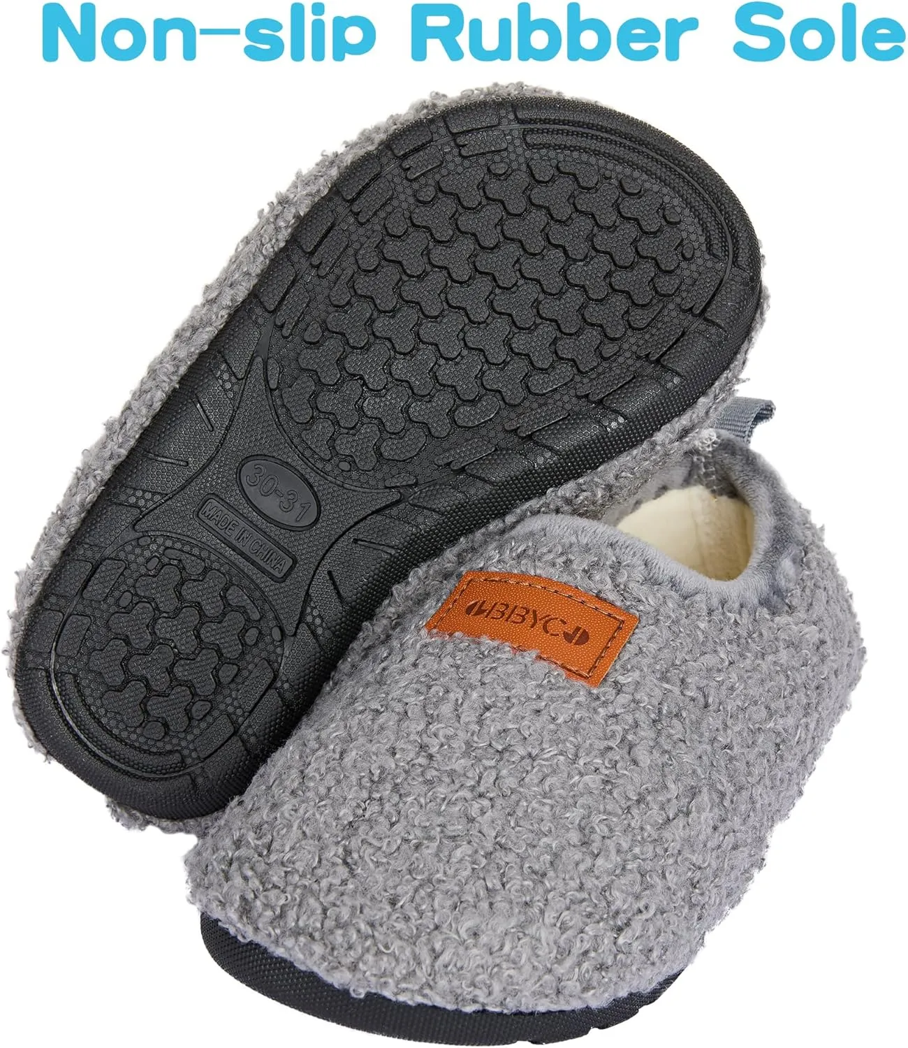 Kids House Slippers Toddler Home Shoes Cozy Lightweight Non-Slip Slippers Socks for Infant Little Boys Girls