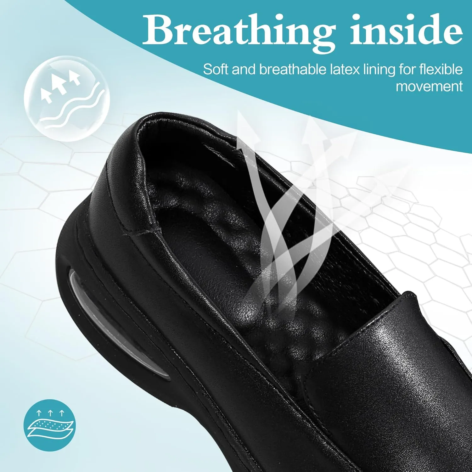 Ladies Nurse Shoes Anti Slip Comfortable Restaurant Service Shoes Breathable Soft Sole Women's Work Shoes Lightweight Casual Walking Leather Women's Shoes