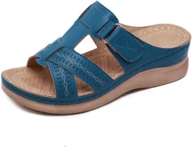 Lausiuoe Orthopedic Sandals For Women Arch Support Dressy Summer Slide Sandals Casual Soft Sole Wide Width Walking Shoes