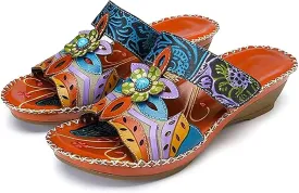 Lausiuoe Orthopedic Sandals For Women Arch Support Dressy Summer Slide Sandals Casual Soft Sole Wide Width Walking Shoes