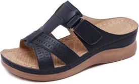 Lausiuoe Orthopedic Sandals For Women Arch Support Dressy Summer Slide Sandals Casual Soft Sole Wide Width Walking Shoes