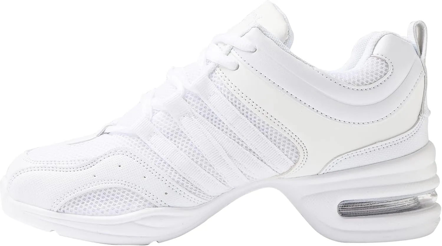 Linodes Women's Jazz Dance Sneaker with Breathable Upper, Split Sole and Air Cushion Dance Multifunctional Walking Shoes Anti-Slip