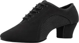 Linodes Women's Lace Up Breathable Practice Ballroom Shoes, Professional Latin Performance Dance Shoes, Split Sole