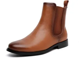 MEMON Women's Chelsea Boots Slip-on Fashion Low Heeled Booties for Women Casual Comfortable Black Ankle Booties Shoes