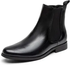 MEMON Women's Chelsea Boots Slip-on Fashion Low Heeled Booties for Women Casual Comfortable Black Ankle Booties Shoes