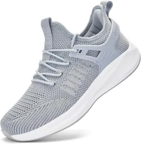 Mens Wide Running Shoes Walking Tennis Shoes Cushioning Wide Sneakers Slip On Sports Work Gym Outdoor Running Sneakers Comfort Lightweight