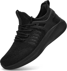 Mens Wide Running Shoes Walking Tennis Shoes Cushioning Wide Sneakers Slip On Sports Work Gym Outdoor Running Sneakers Comfort Lightweight