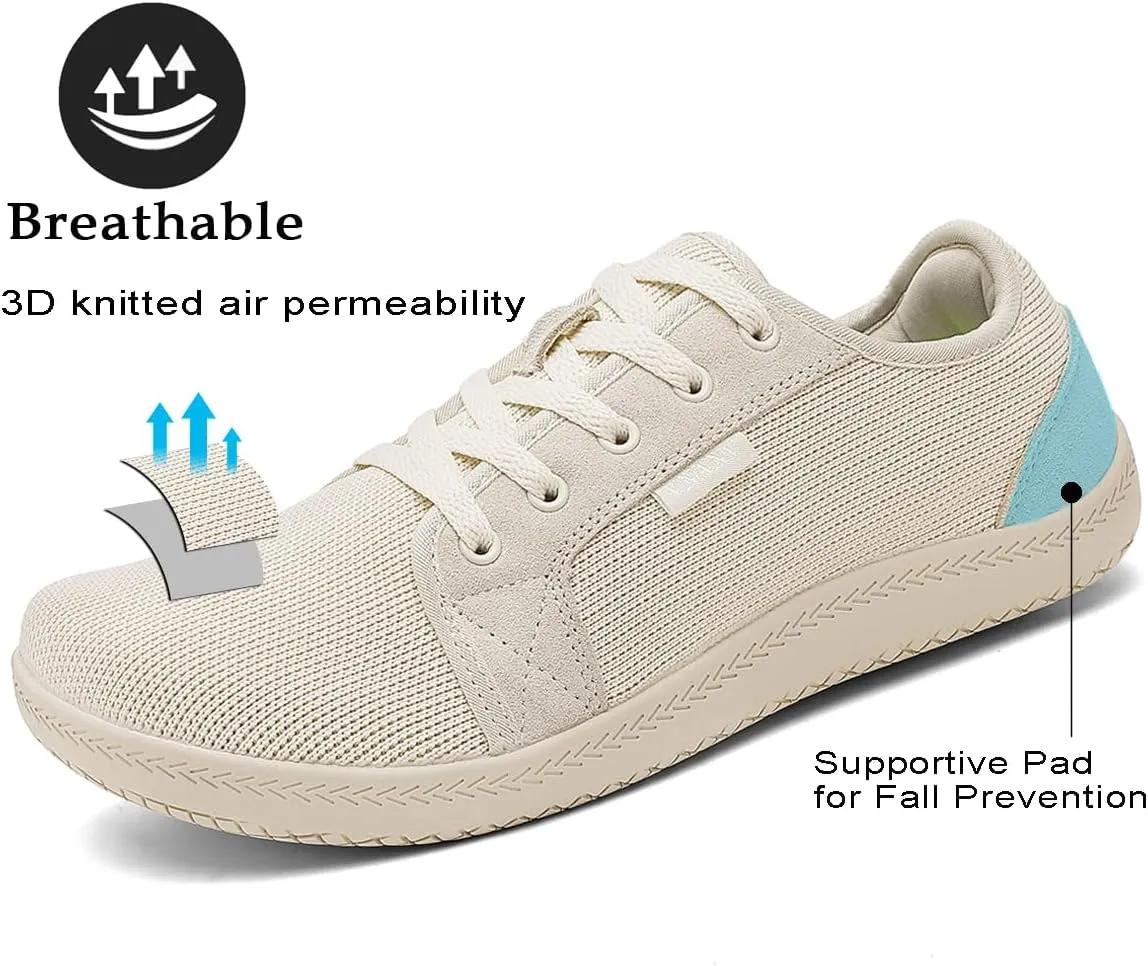 Men's Wide Slip on Barefoot Walking Shoes | Zero Drop Sole | Minimalist Footwear | Wide Toe Box (B-Blue/White,16.5)