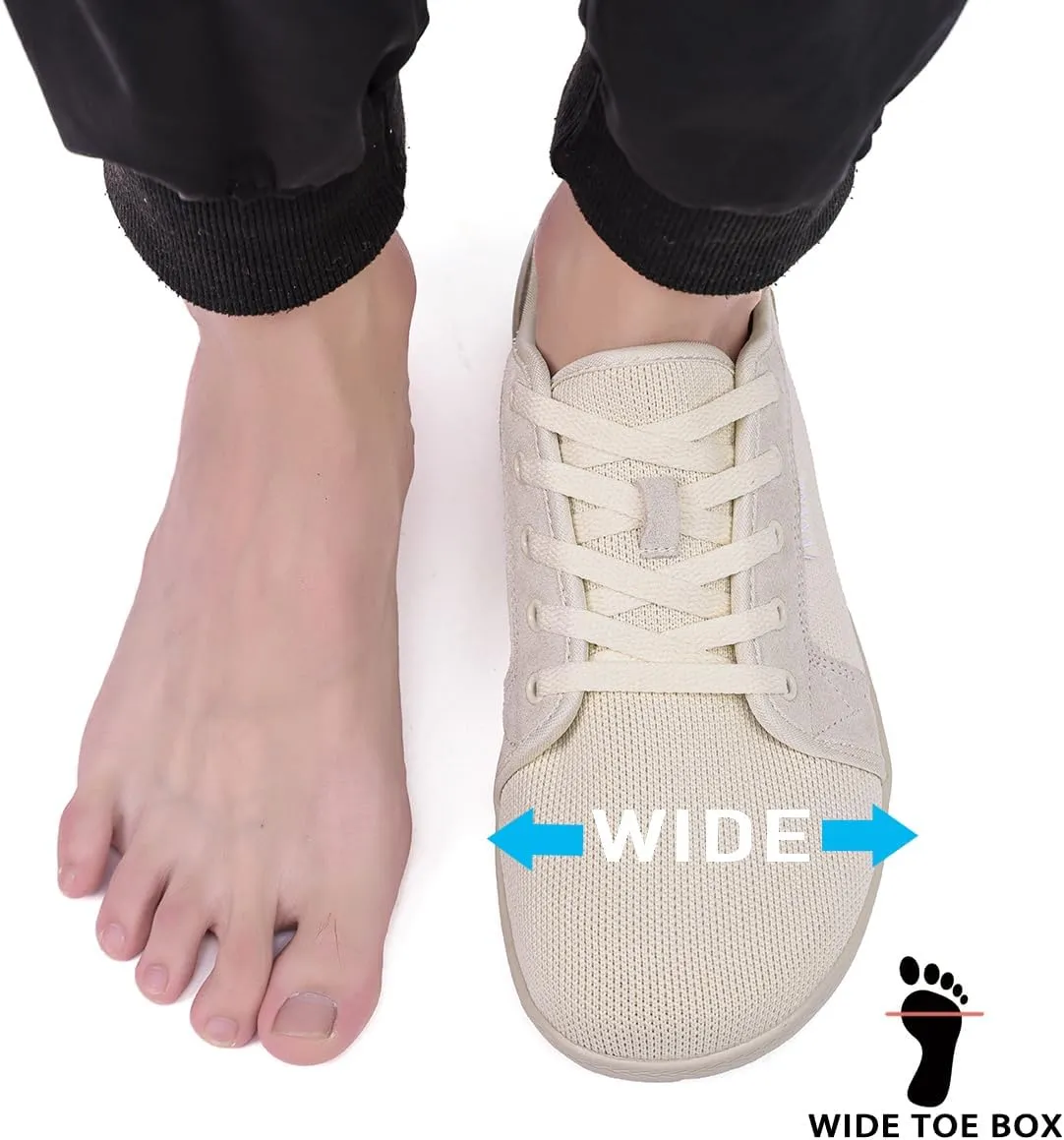 Men's Wide Slip on Barefoot Walking Shoes | Zero Drop Sole | Minimalist Footwear | Wide Toe Box (B-Blue/White,16.5)