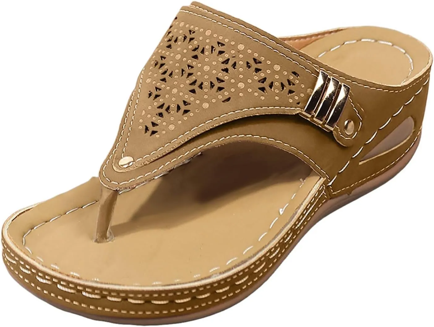Orthopedic Sandals for Women, Women's Wide Width Flat Sandals with Arch Support, Wedge & Flip Flops, Casual Gladiator Sandals in Faux Leather & Leather, Open Toe, Spring, Summer & Fall