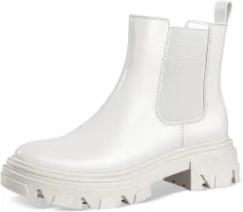 PIZZ ANNU Women's Dani Platform Chelsea Boots Fashion Lug Sole Combat Chunky Block Heel Slip on Elastic Gore Ankle Booties Shoes