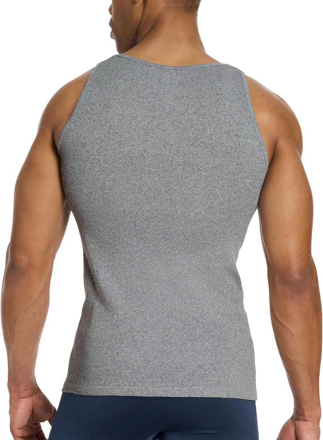PUMA Men's 5 Pack Cotton Rib Tank Top