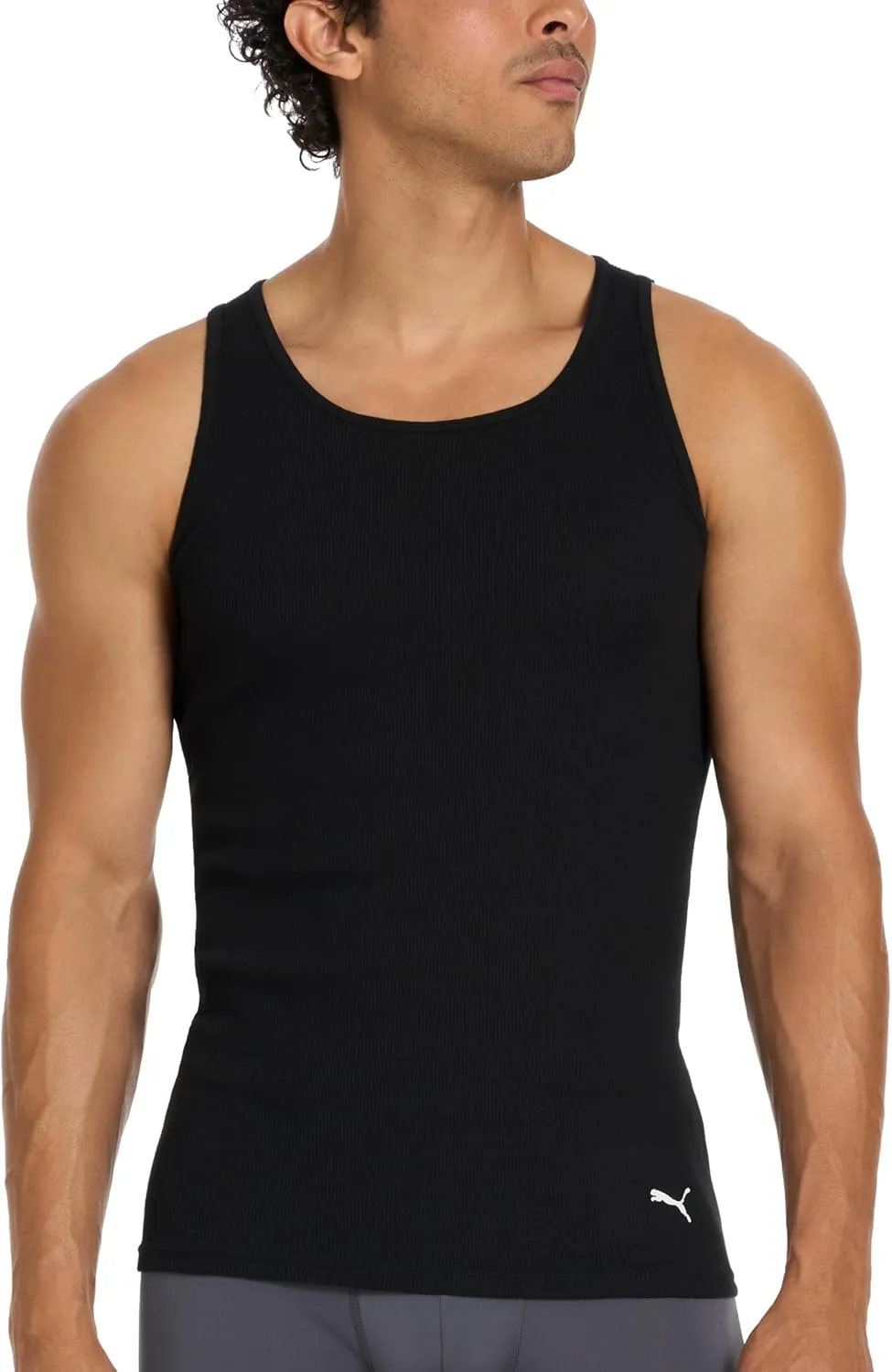PUMA Men's 5 Pack Cotton Rib Tank Top