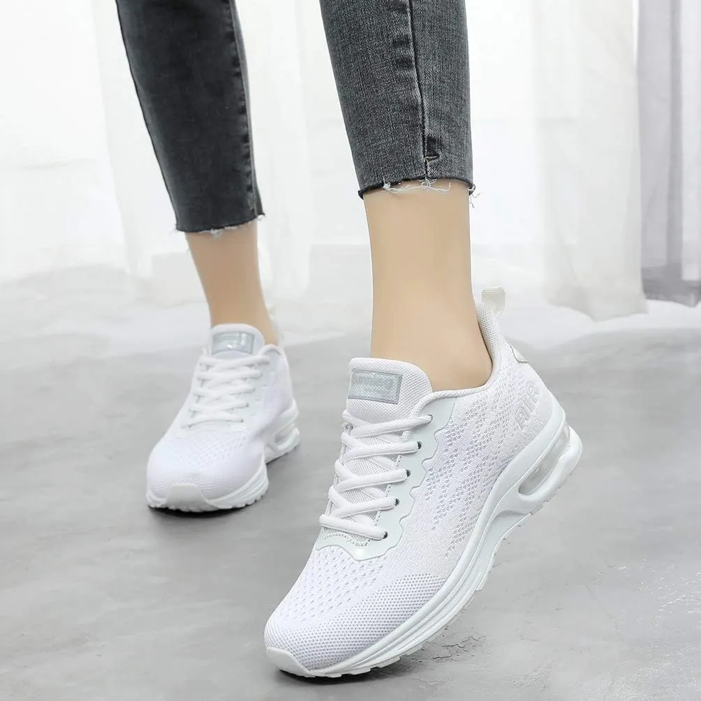 RUMPRA Women Sneakers Lightweight Air Cushion Gym Fashion Shoes Breathable Walking Running Athletic Sport