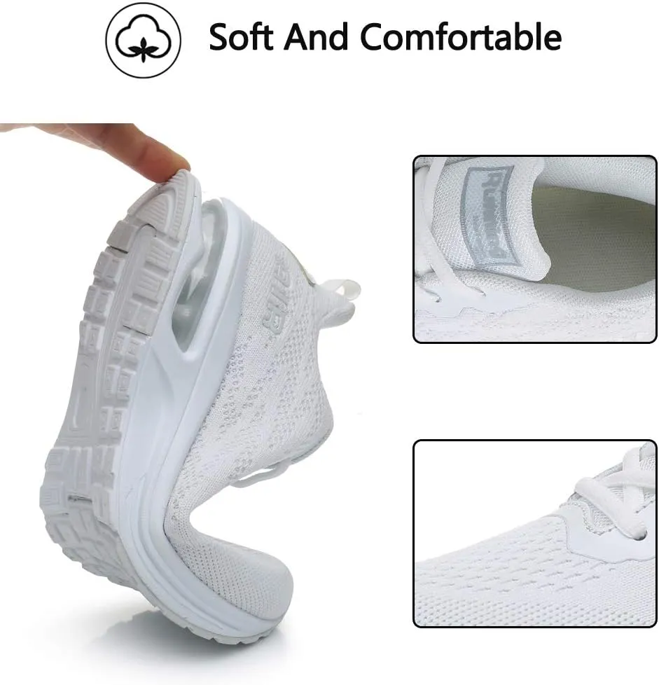 RUMPRA Women Sneakers Lightweight Air Cushion Gym Fashion Shoes Breathable Walking Running Athletic Sport