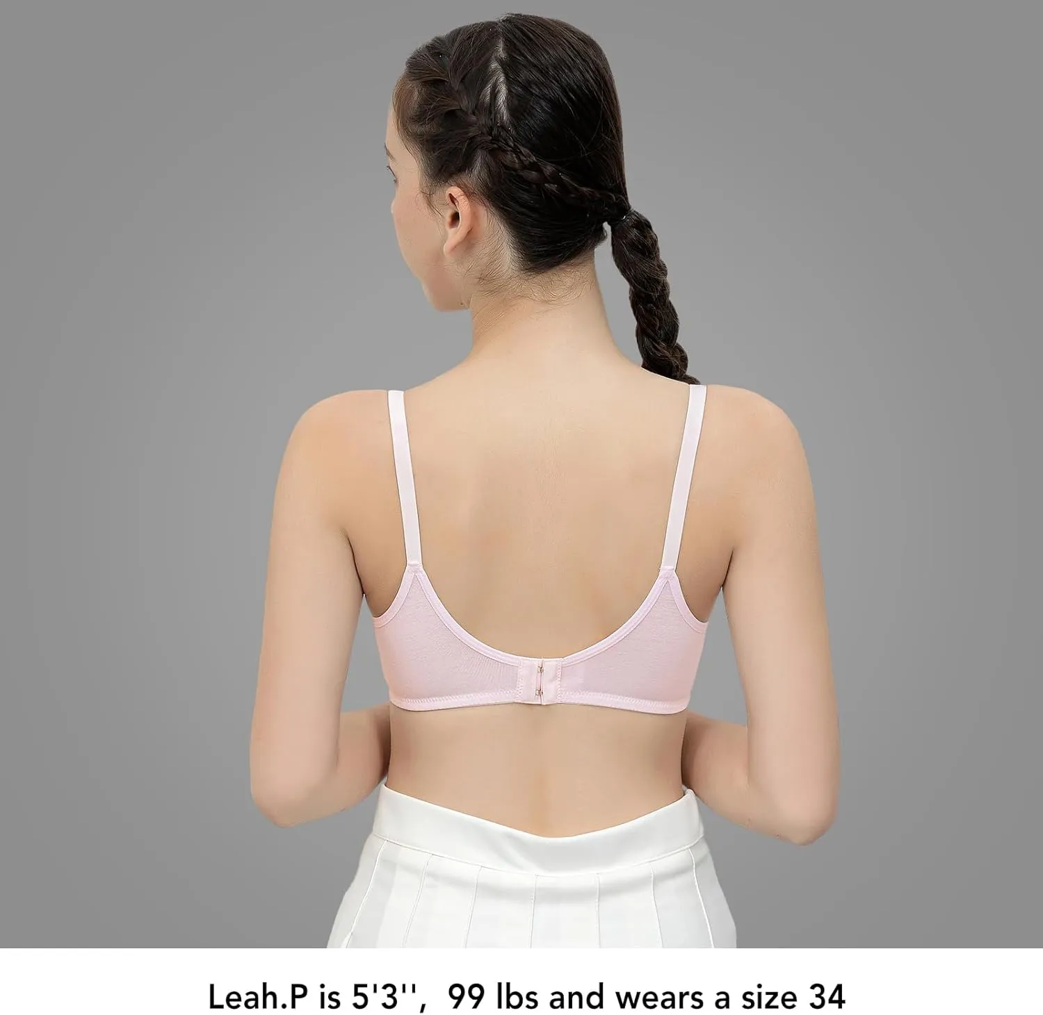 SALIA GIRL Soft Padded Bras for Girls & Teens 12-14, No Wires Cotton Developed Training Bras