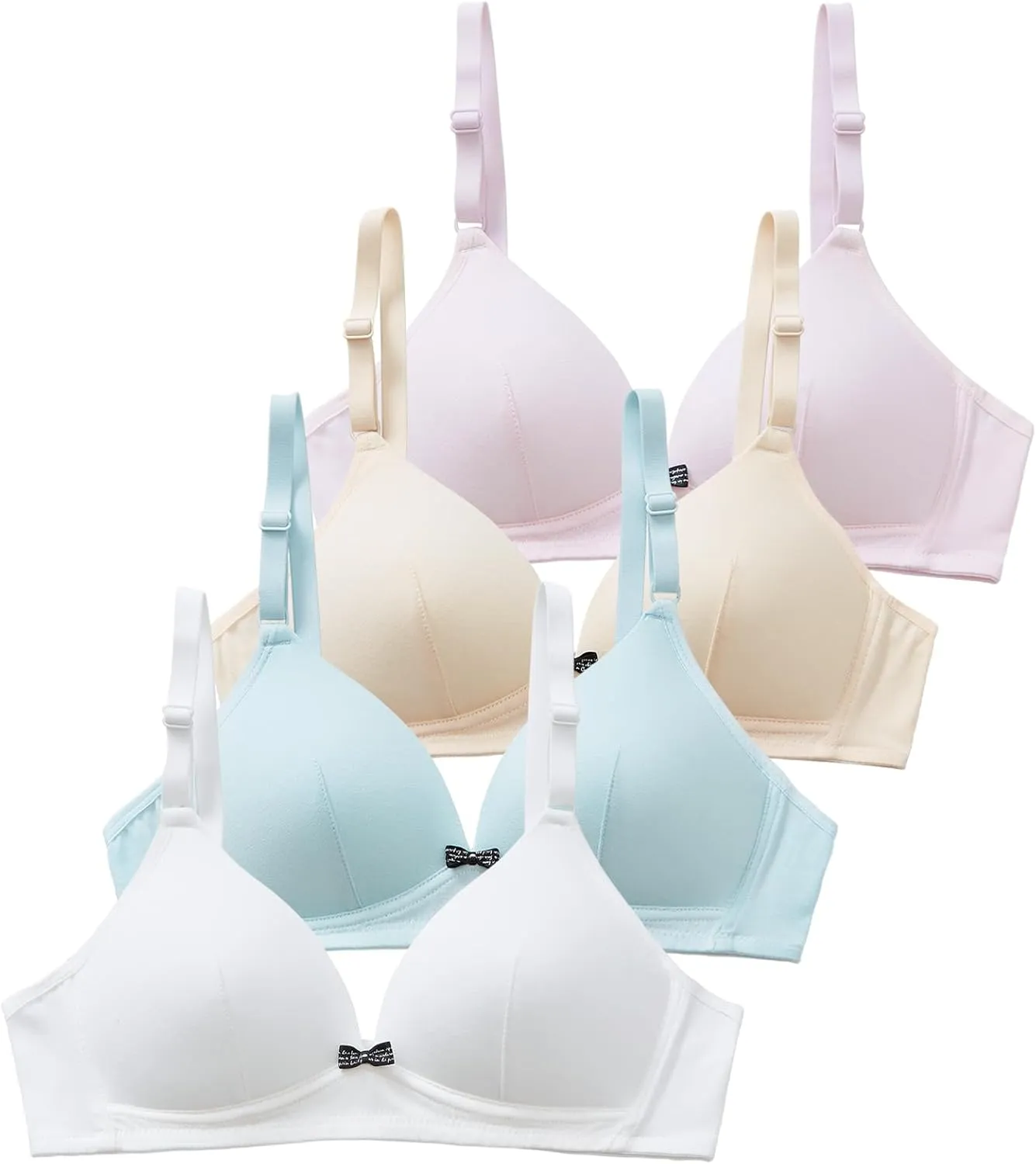SALIA GIRL Soft Padded Bras for Girls & Teens 12-14, No Wires Cotton Developed Training Bras