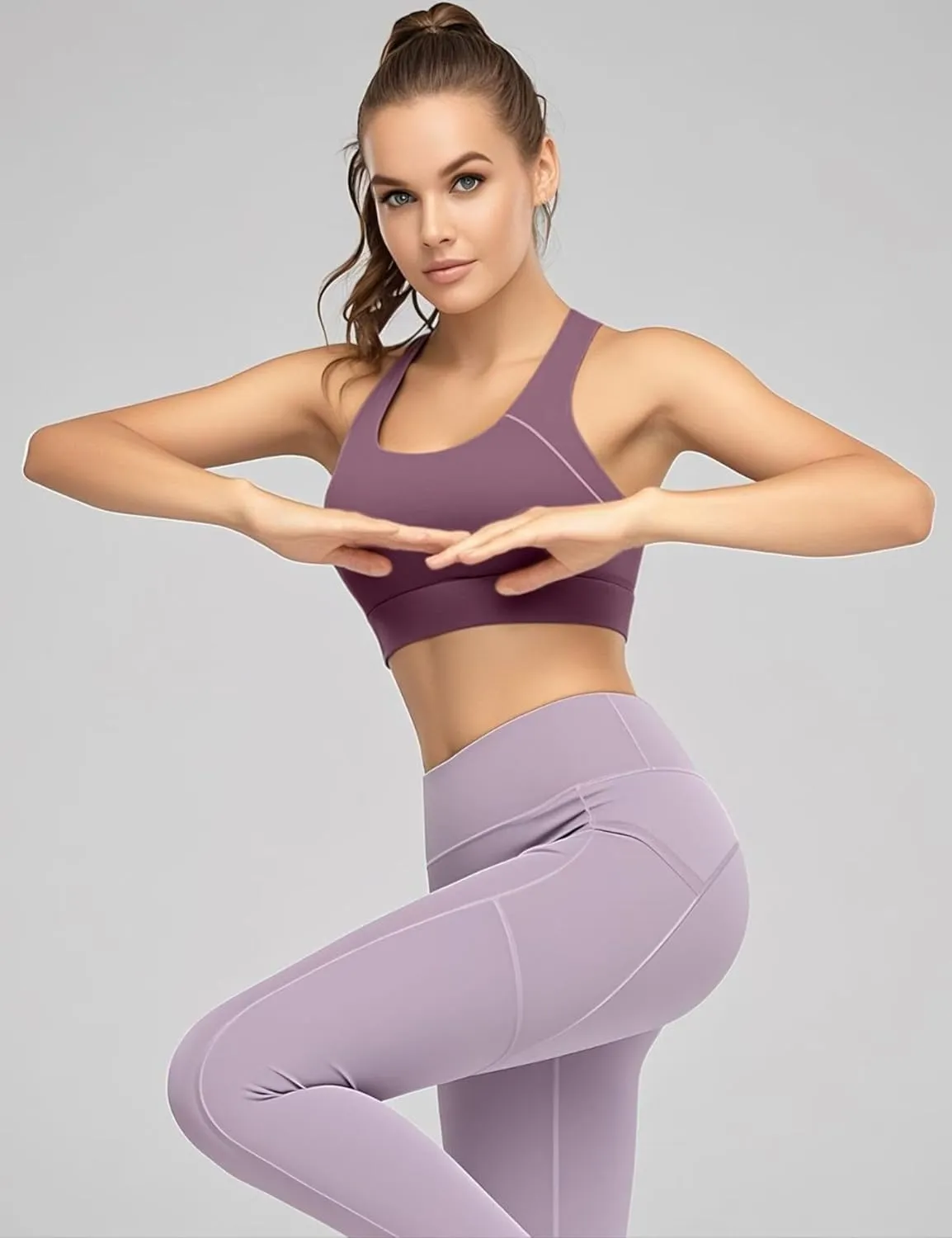 Sports Bras for Women High Support, Adjustable High Impact Sports Padded Seamless Scoop Neck Comfortable Bras