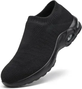 Steel Toe Shoes for Women with Arch Support, Lightweight Comfortable Work Safety Shoes Slip Resistant Indestructible Sneakers