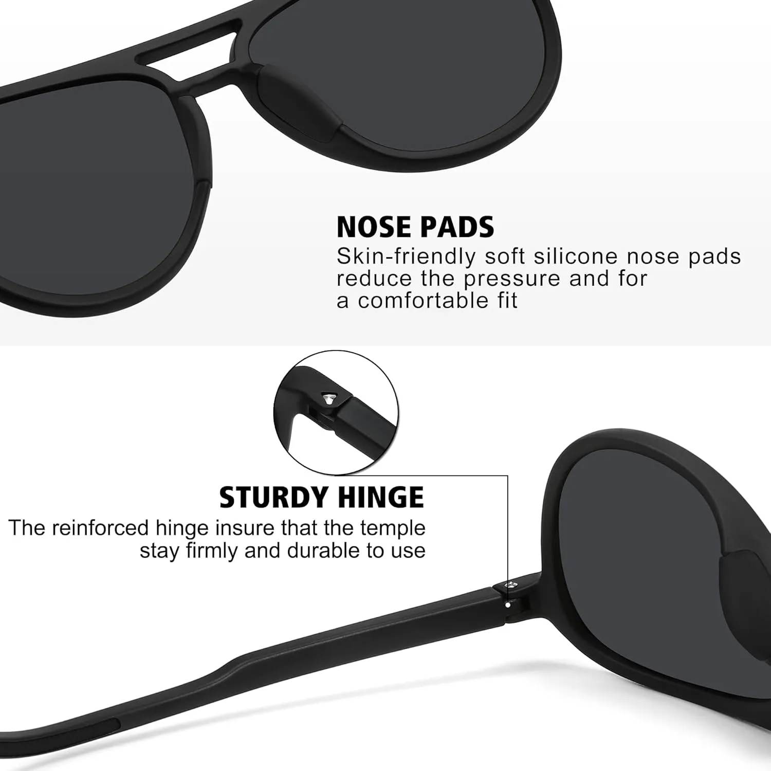 STORYCOAST Polarized Aviator Sunglasses for Men Women Classic Retro Aviators Sports Driving Running Sun Glasses